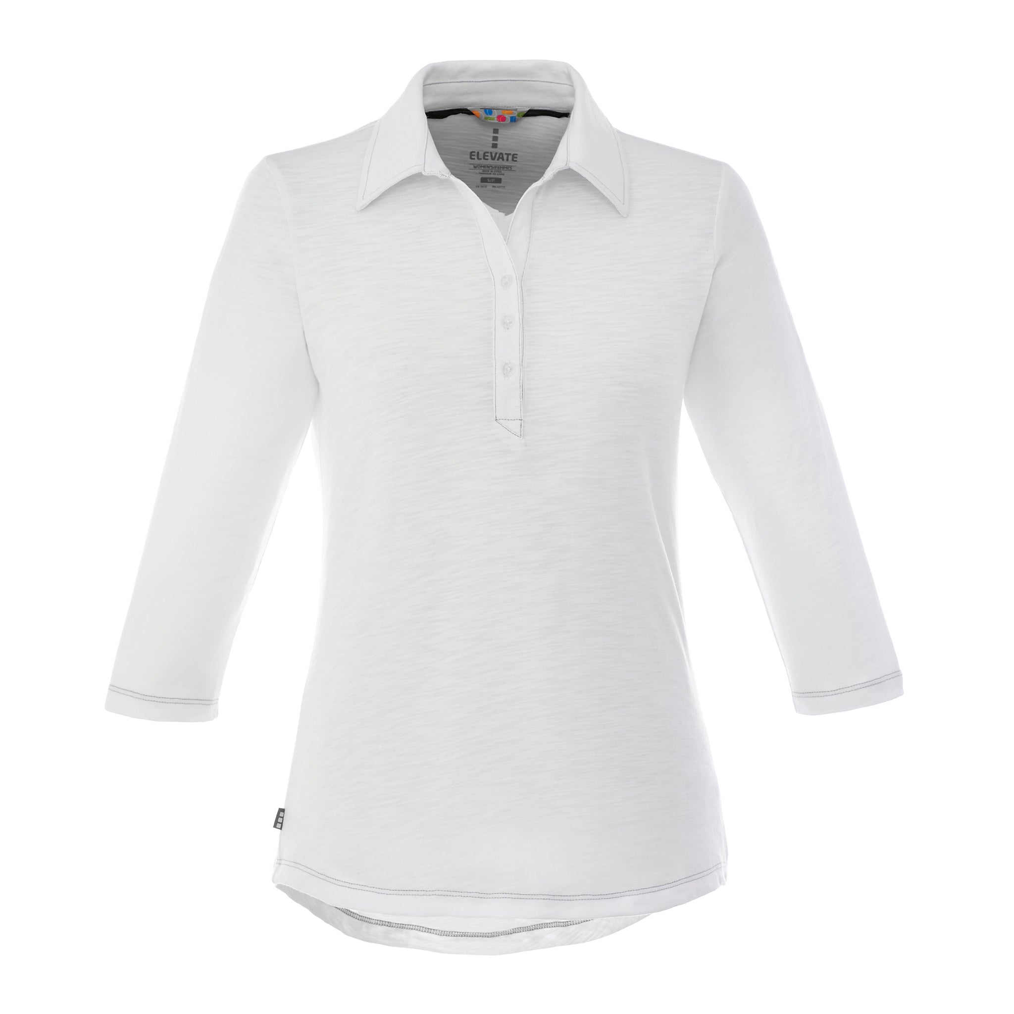 women's polo shirts with three quarter sleeves