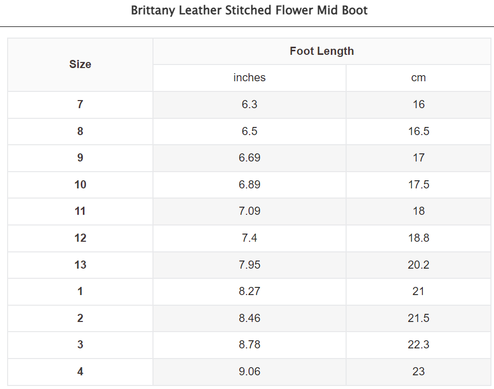 Brittany Leather Stitched Flower Mid Boot – L'Amour Shoes