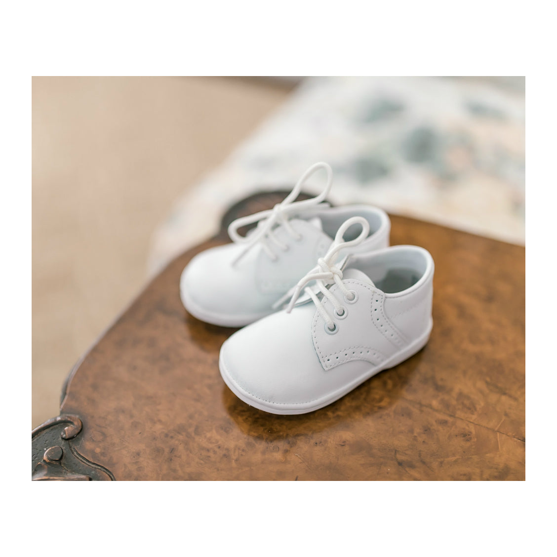 Angel Baby James Boy's White Leather Lace Up Shoe (Baby) – L'Amour Shoes