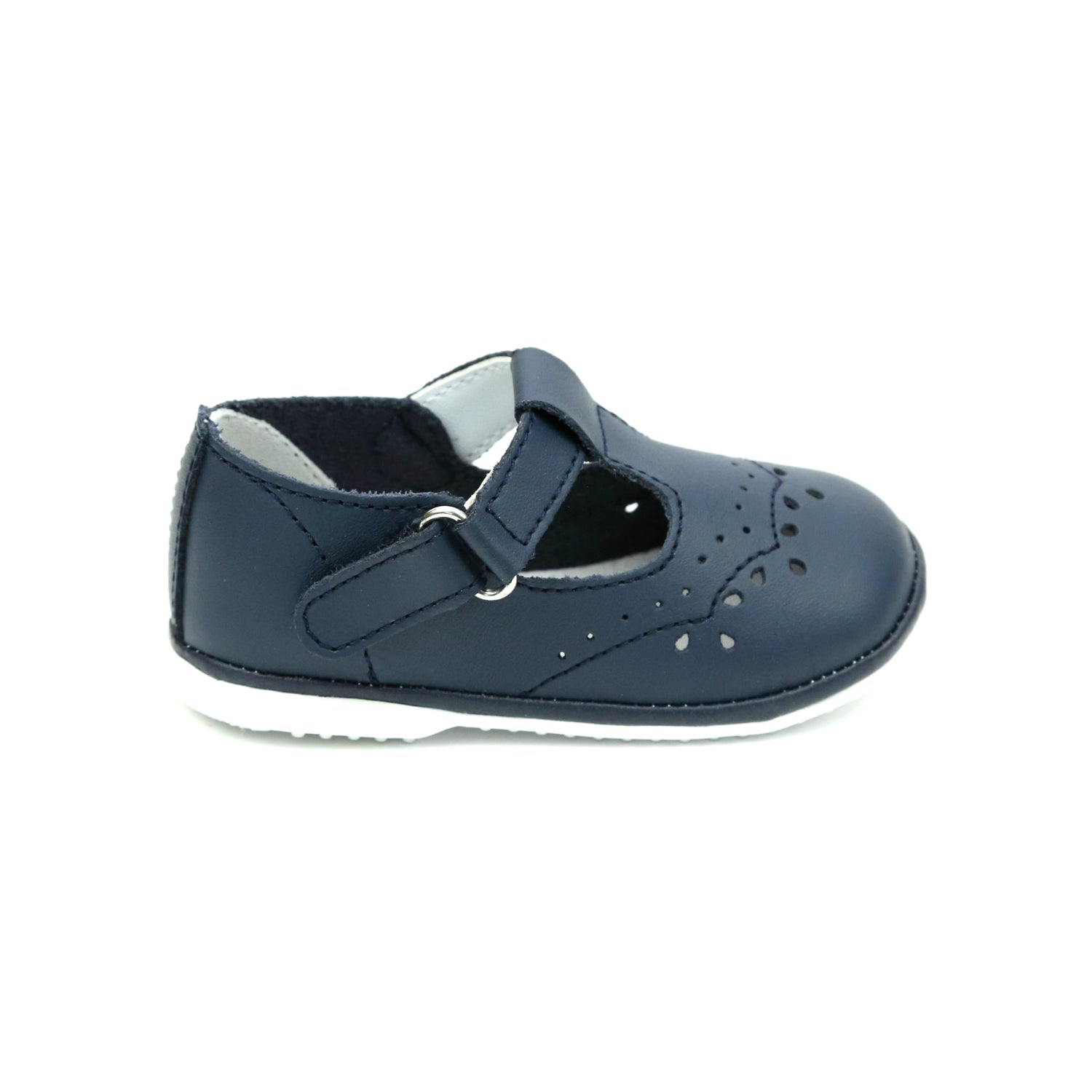 navy t strap shoes