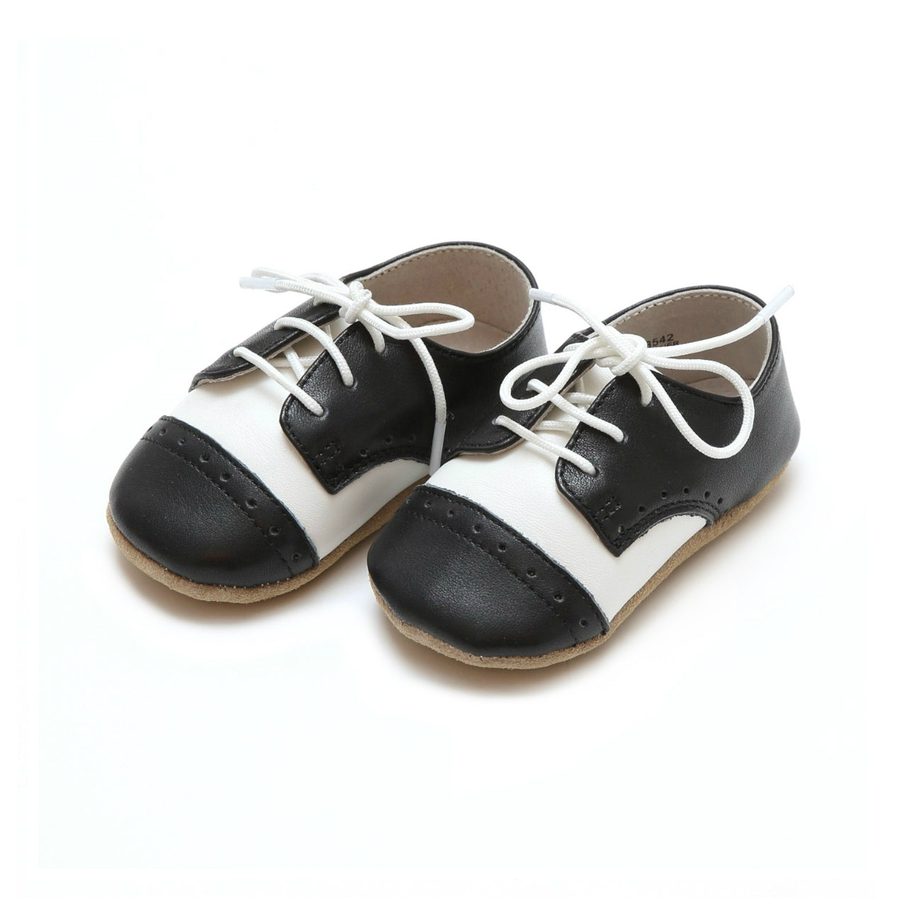 Bentley Napa Leather Derby Saddle Crib Shoe (Infant) – L'Amour Shoes