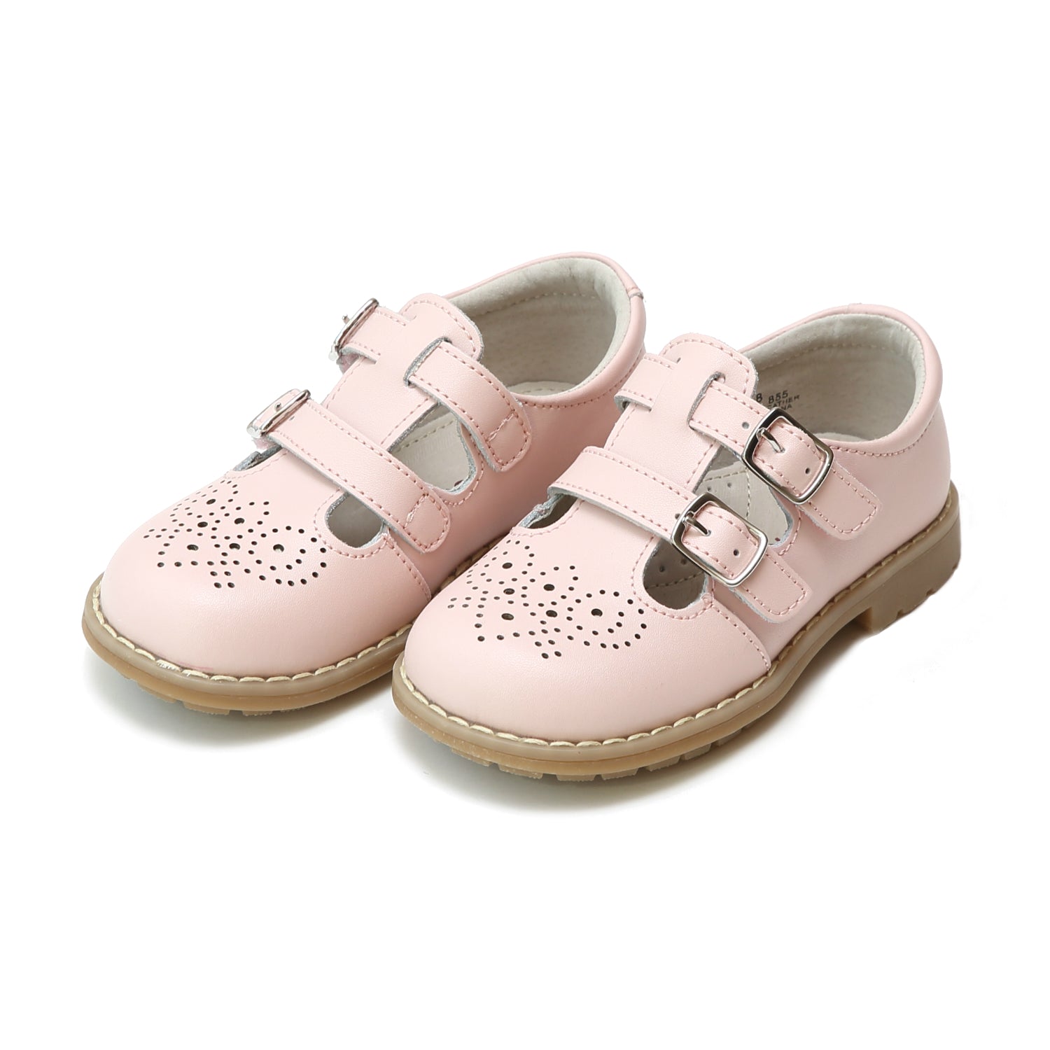 pink t strap shoes