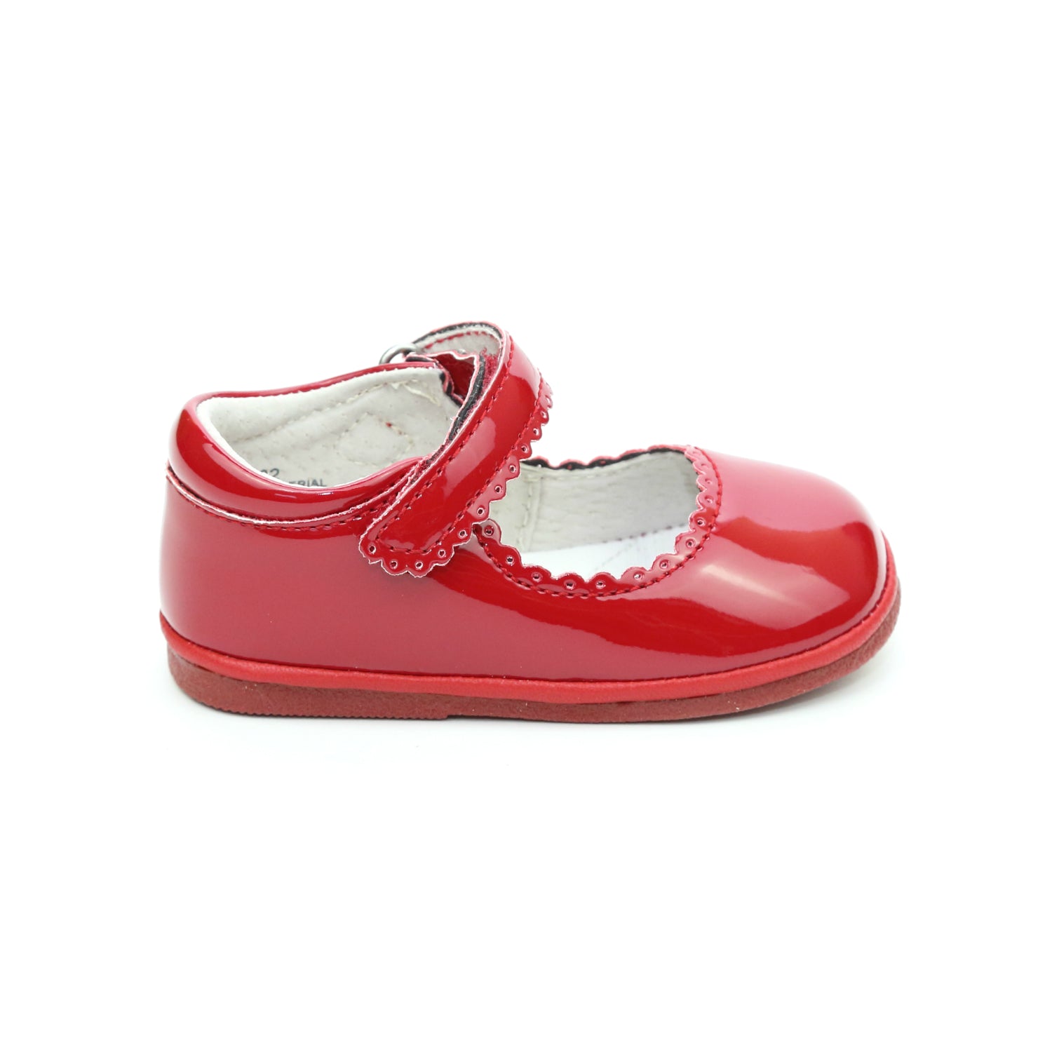 red baby shoes