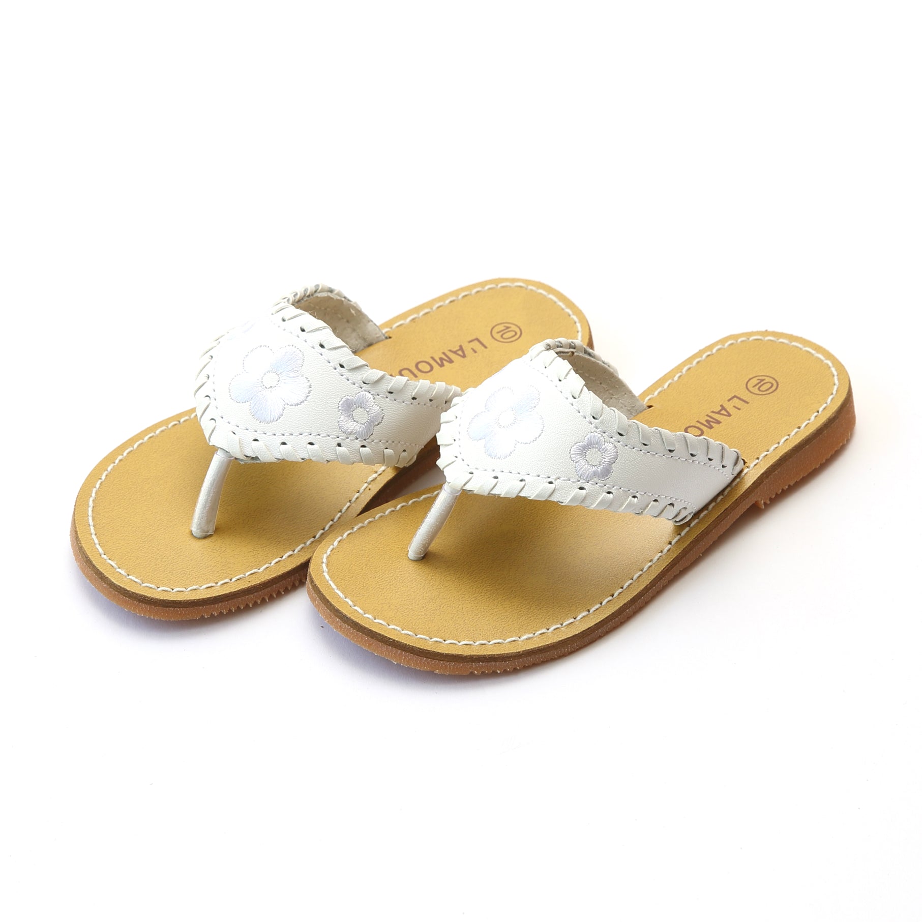 girls gold flip flops