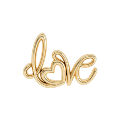 Cursive Love Word Charm - Love Lockets