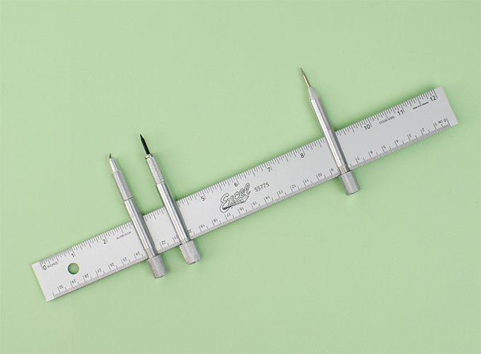 Circle cutter and ruler