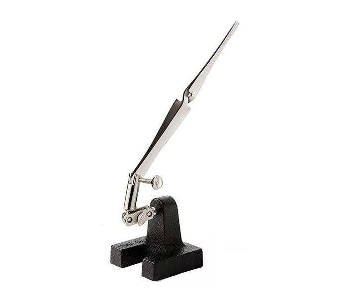 a clamping tweezer on a stand