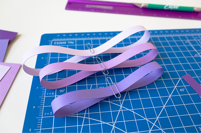 paperclipped paper strips