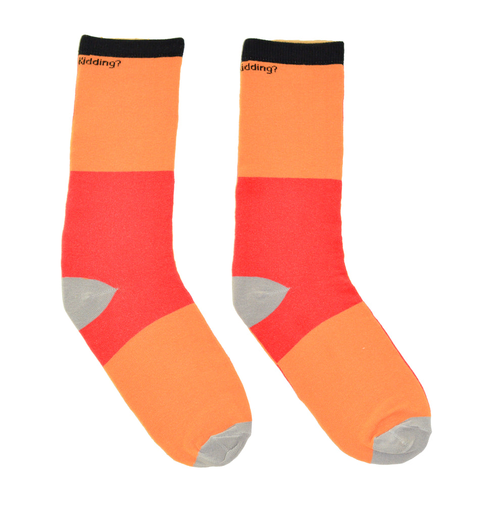 Red and Orange – Are You Kidding Socks