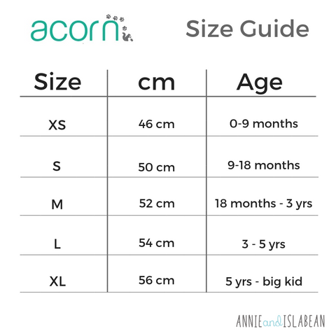 Acorn Shoes Size Chart