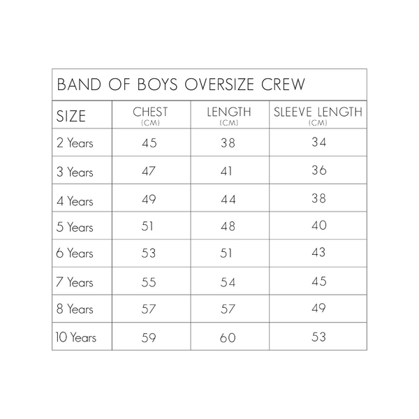 Crew Size Chart