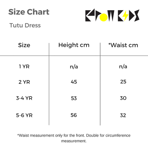 Annie Cloth Size Chart