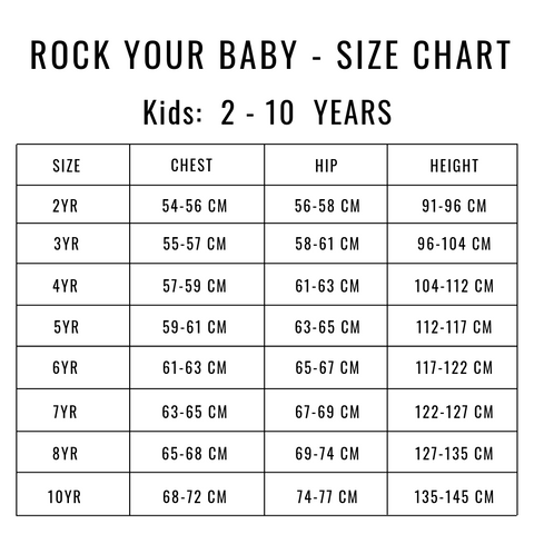 Rock Size Chart