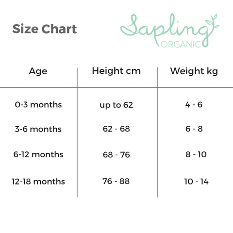 Child Size Chart