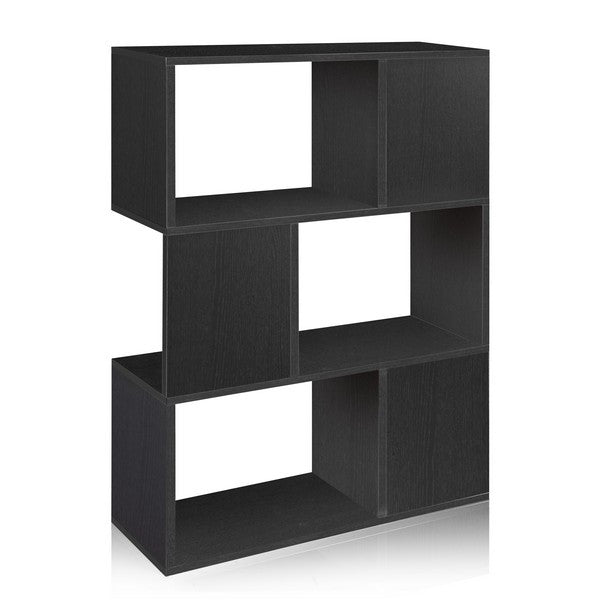 black modern book shelf