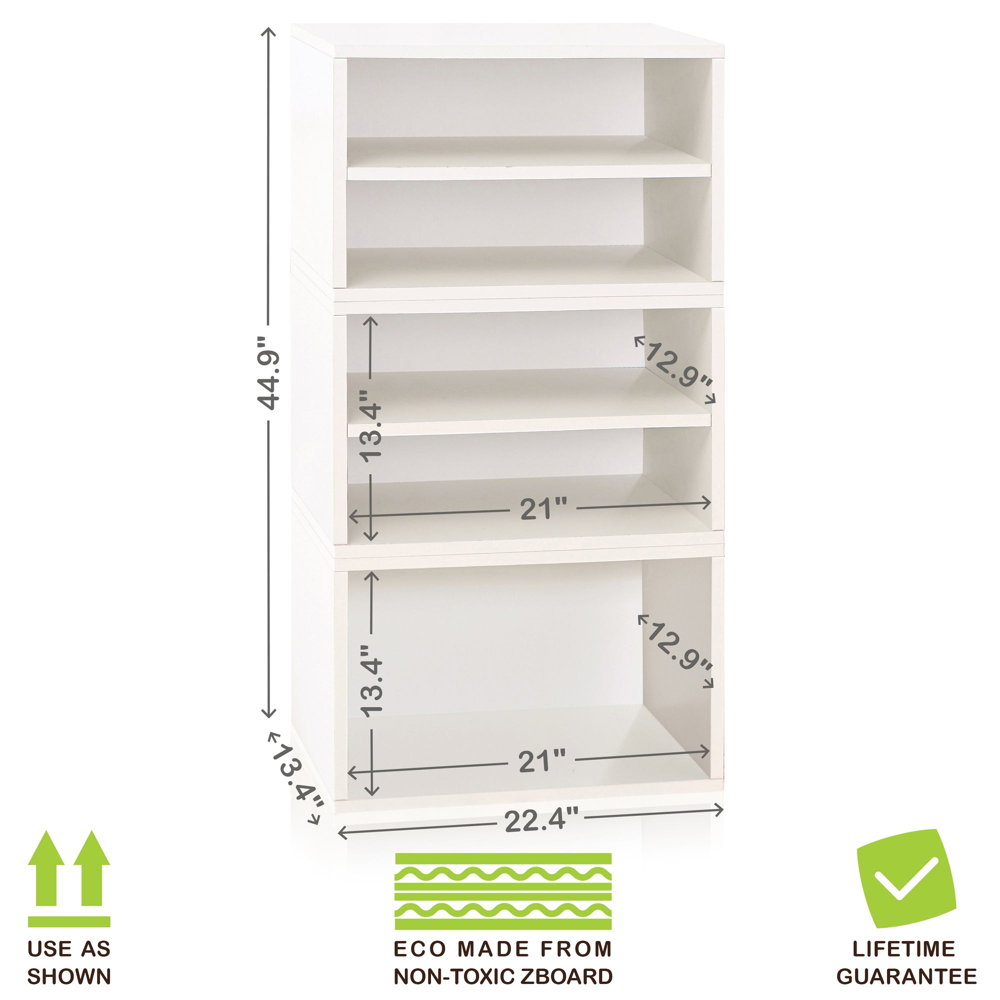 kids white shelves