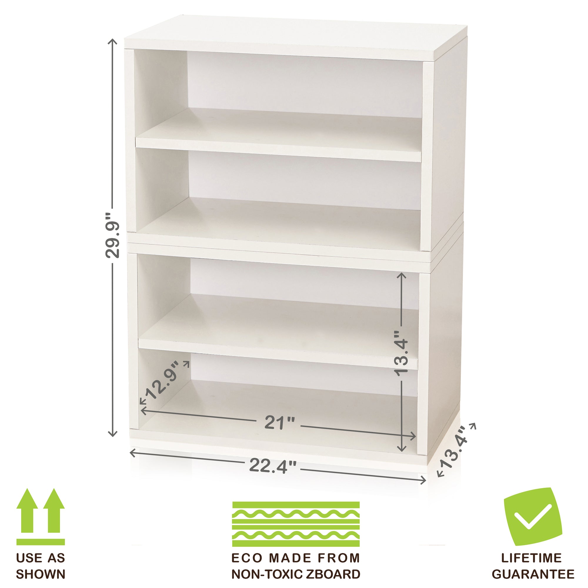 White Stackable Shoe Rack and Shoe 