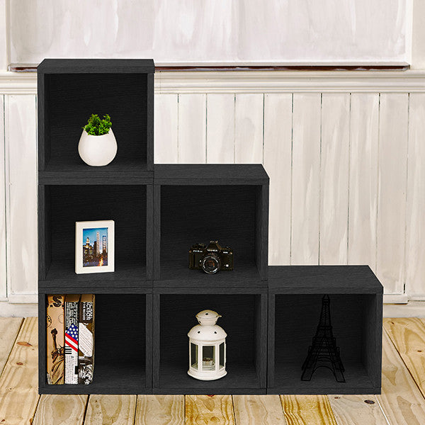 black 65height 8 cube book shelf