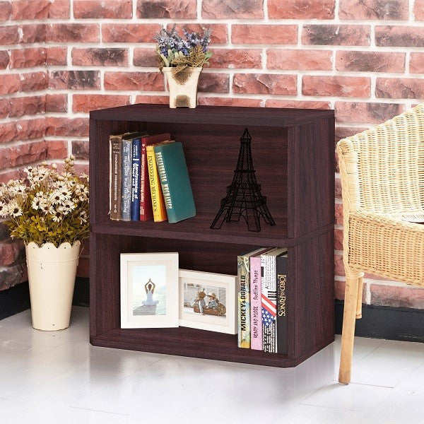 2 Shelf Espresso Bookcase Eco Friendly Way Basics