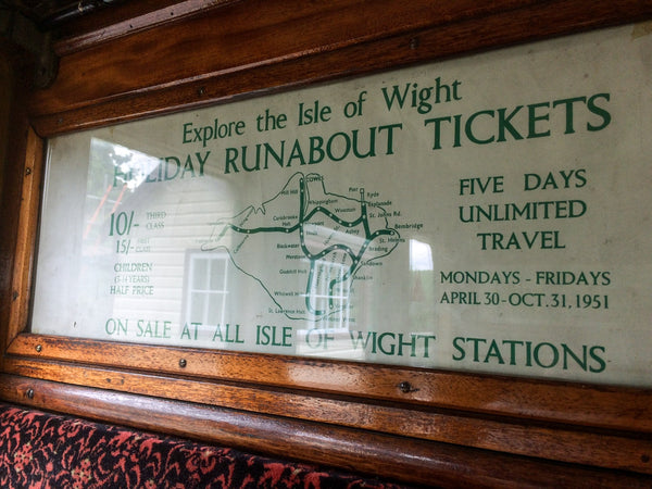 Old route map of Isle of Wight steam railway