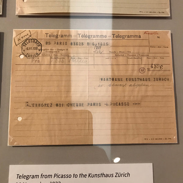 Telegram from Pablo Picasso at Tate Modern's 'Picasso 1932' exhibition
