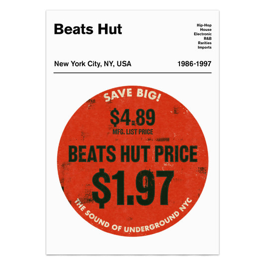 Album Cover Art: 'Everycent Records' Record Store Price Tag Sticker Pr