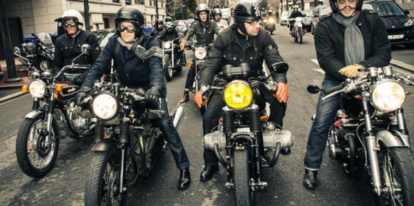 Vintage cafe racer gathering