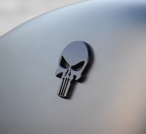 Motorcycle skull emblem
