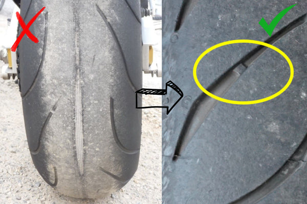 Tire wear CT motorcycle