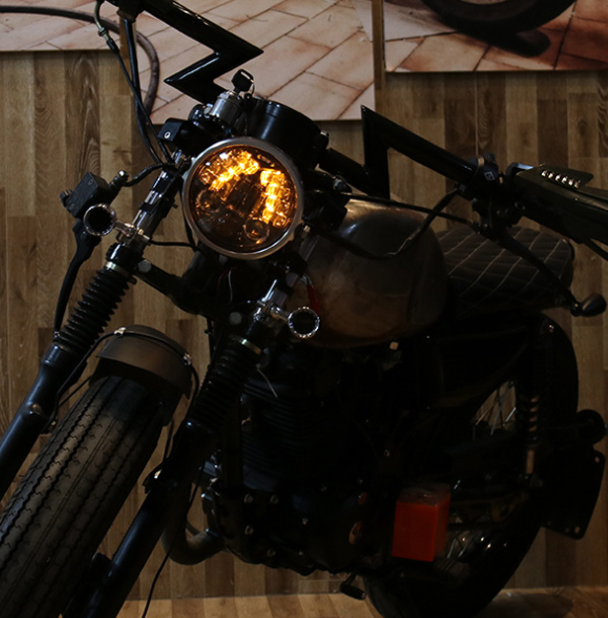Feux moto led avec clignotant intégré, moto-scrambler