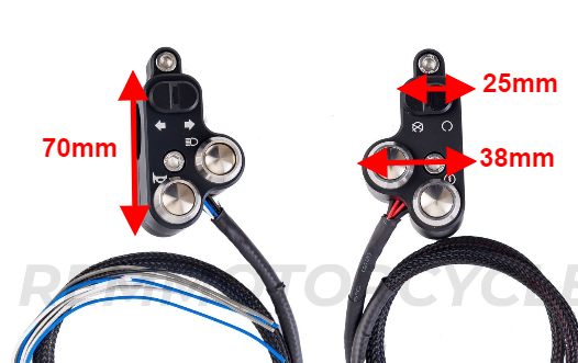 Commodo retro motorcycle dimensions