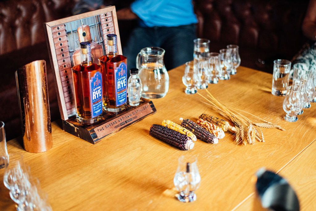 We brought both our grains and our whiskies to show off