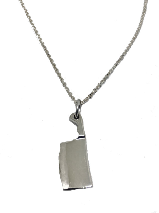 Chef's Cleaver Knife Ring in Sterling Silver