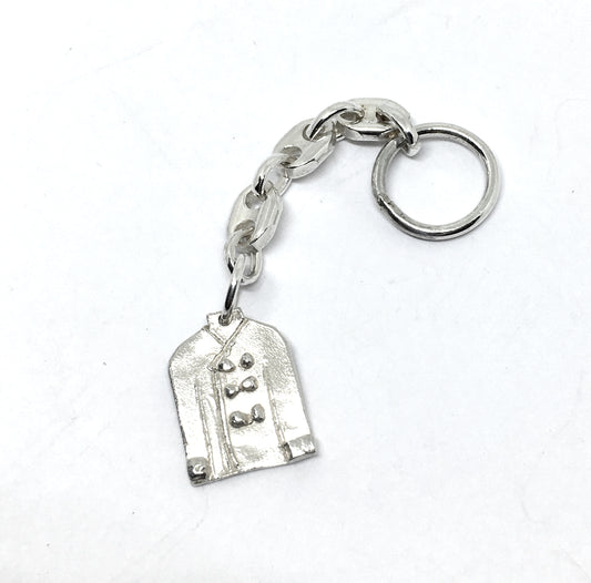 Ice Cream Cone Key Chain Charm in Sterling Silver – ChefJewelry