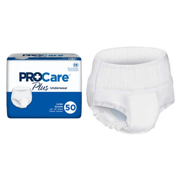 NEW PACK PROCARE PLUS UNDERWEAR MAXIMUM ABSORBENCY MEDIUM 34-46