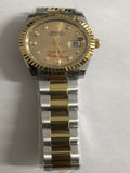 DATEJUST 31MM 2-TONE GOLD OYSTER GOLD DIAL DIAMONDS MARKERS