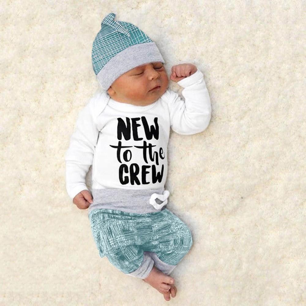 new to the crew baby boy outfit