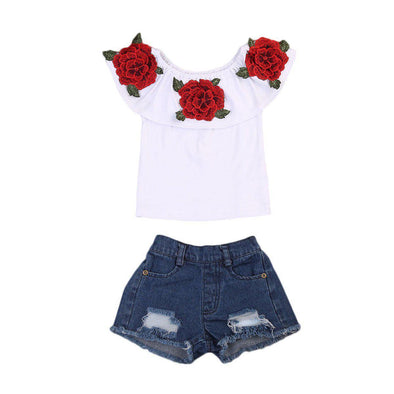 Punk Little Rose Girl 2 Piece Set-outfit-Lavendersun