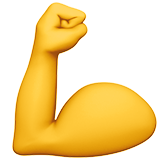 strong hand bicep emoji