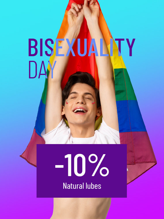 Bisexuality day Get 10% off on natural lubricants