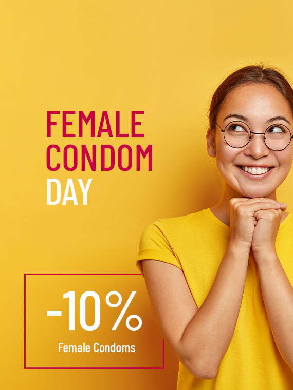 17th September Female Condom Day 10% off on female condoms