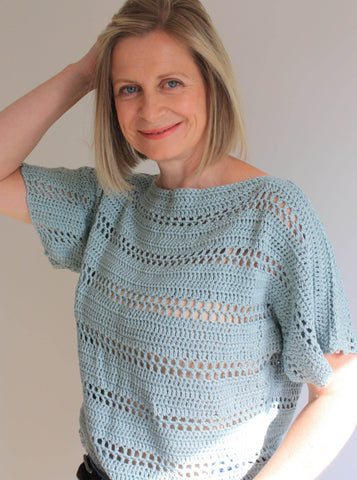 Easy Crochet Pattern - Tavira Tee Summer Top - King & Eye