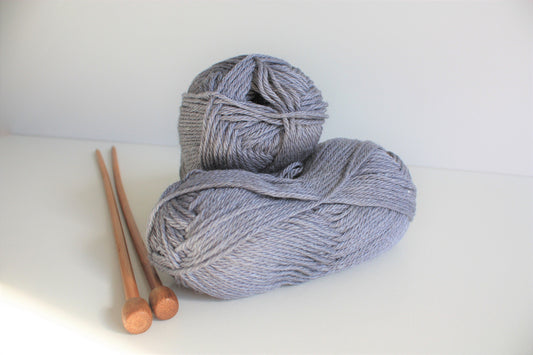 Ivory Aran/Worsted Weight Merino & Silk Knitting Wool Yarn – King & Eye