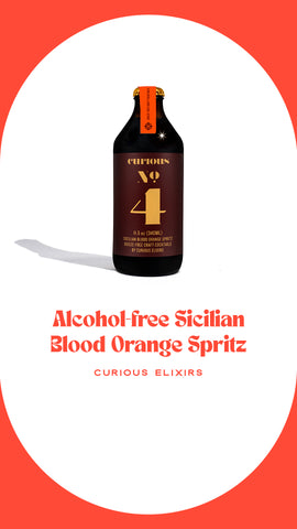 alcohol-free Sicilian Blood Orange Spritz from Curious Elixirs