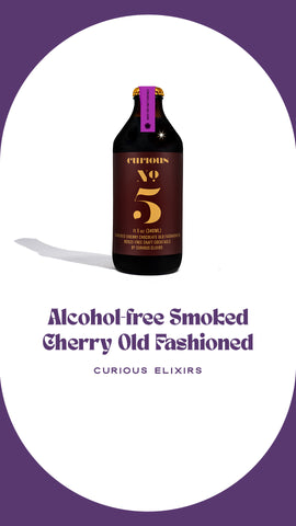 alcohol-free Smoked Cherry-Chocolate Old Fashioned from Curious Elixirs