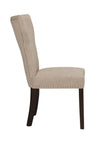 Fabric Upholstered Side Chair with Wingback Design, Set of 2, Oatmeal Brown - BM183454