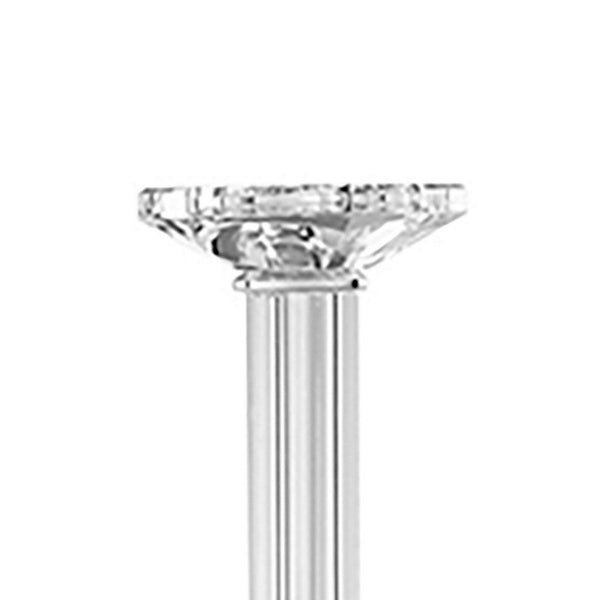 17 Inch Tall Pillar Candle Holder, Glass, Classic Clean Lined Finish, Clear - BM285336