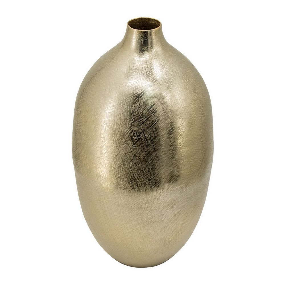 Benzara 18 Inch 9 Slot Accent Vase, Glass Body Pieces in Iron