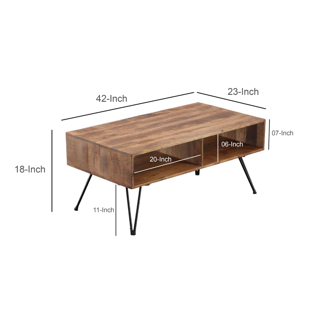 Coffee Table with Metal Hairpin Legs 