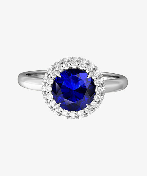 Blue Sapphire and Diamond Ring from Fenton